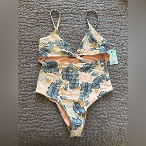 NWT Marine Layer Tie-Front One Piece Swimsuit Size Small